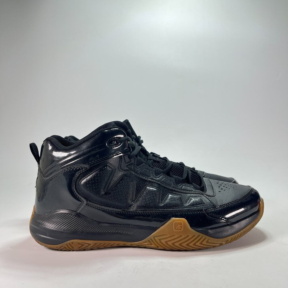 AND1 Chosen Black Patent Gum High Top Basketball Shoes Y2K Men's Size 13